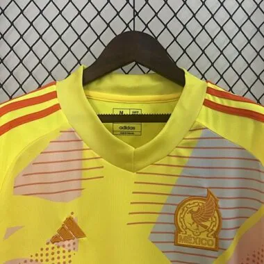 2024 Mexico Goalkeeper Yellow Kit Soccer Uniform