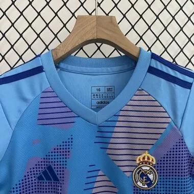 24-25 Real Madrid-keeperssets voor kinderen, blauw, jeugdkleding