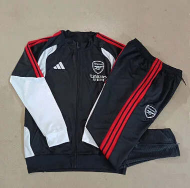 26-27 Arsenal Black Jackets Kids Kit Soccer T-Shirt