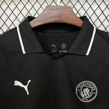 25-26 Manchester City Away Long Sleeves Kit Soccer T-Shirt