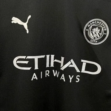 25-26 Manchester City Away Long Sleeves Kit Soccer T-Shirt