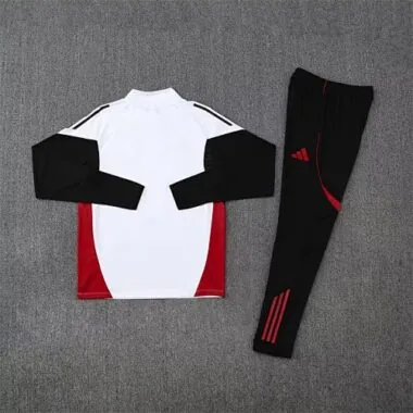 25-26 Manchester United White Training Kits Long Football Tracksuits