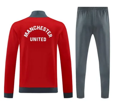 25-26 Manchester United Tracksuit Red Long Jacket Suits
