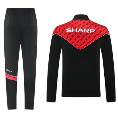 25-26 Manchester United Red&amp;Black Football Tracksuits Long Jacket Suits