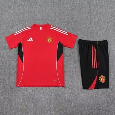25-26 Manchester United Red Training Kits Football Tracksuits