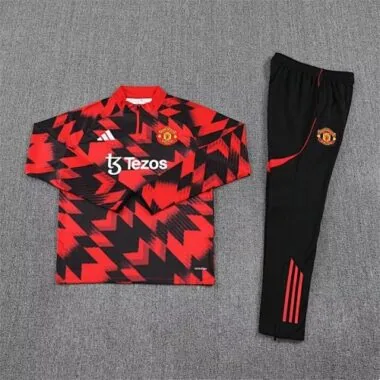 25-26 Manchester United Pre-Match Training Kits Long Football Tracksuits