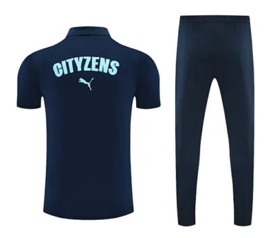 25-26 Manchester City Navy POLO Training Kits Football Tracksuits