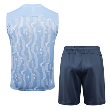 25-26 Manchester City Light Blue Training Kits Football Vest Suits