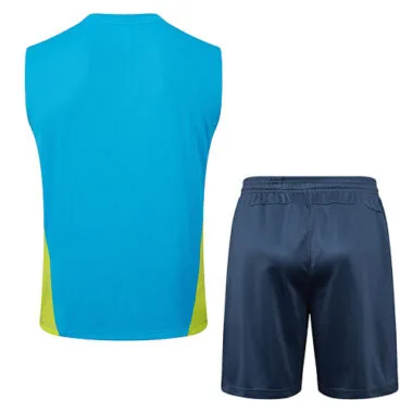 25-26 Manchester City Blue Training Kits Football Vest Suits