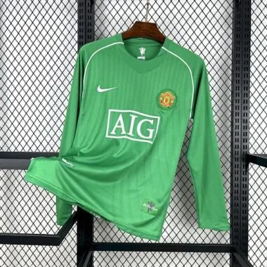 Retro 07-08 Manchester United Goalkeeper Long Sleeves Kit Soccer AAAAJersey Yupoo