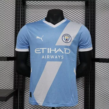 25-26 Manchester City Home Blue Kit Player Version Soccer AAAAJersey