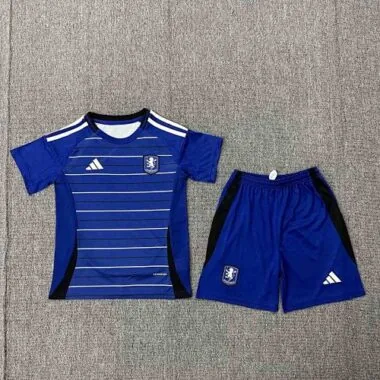 24-25 Aston Vera Third Blue Kids Kit Football AAAAJersey