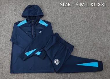 24-25 Chelsea Hoodie Long Sleeve Training Suit Football Shirts