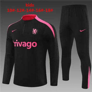 24-25 Chelsea Kids Player Long Sleeve Training Suit Football Shirts(1)