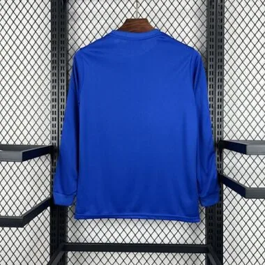 24-25 Manchester United Blue Co-Branded Version Kit Long Sleeves Football