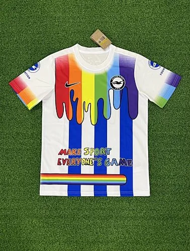 23-24 Brighton Rainbow Laces Pre-Match Size:S-4XL Jersey Yupoo