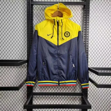 23-24 Chelsea Yellow and Navy Windbreaker Jacket Football Replicas Yupoo