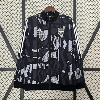 24-25 Arsenal Grey&black Windbreaker Jacket Football AAAAJersey Yupoo