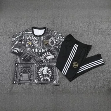 23-24 Arsenal Long Sleeve Kits Black Training Suits Cheap Jerseys Yupoo