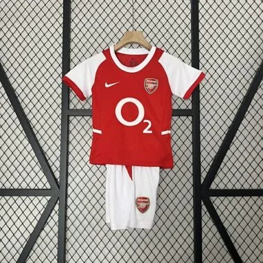 02-04 Arsenal Home Retro Kids Kits Children Shirt Cheap Jerseys Yupoo