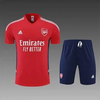 22-23 Arsenal Training Suit Short Sleeve Kit Red