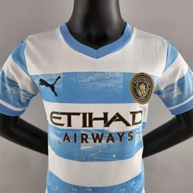 22-23 Manchester City limited edition bluewhite kids kit