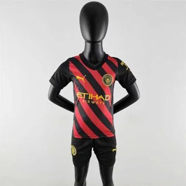22-23 Manchester City away kids kit