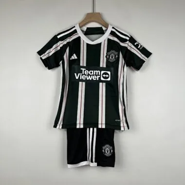 23-24 Manchester United kids away size 16-28 Soccer Jersey