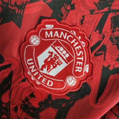 23-24 Manchester United Red Black Training Suit Size S-XXL