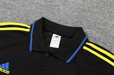 Manchester United Polo black and yellow-three sides