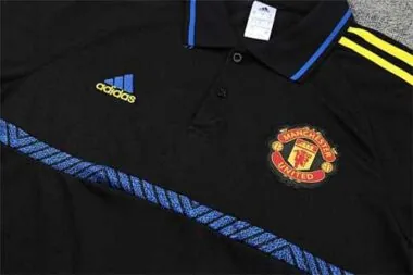 Manchester United Polo black and yellow-three sides