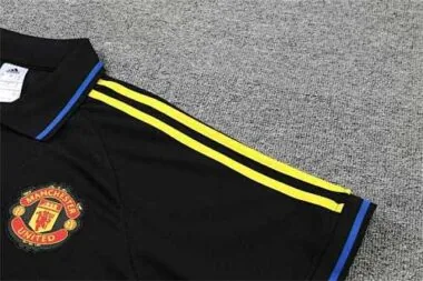 Manchester United Polo black and yellow-three sides