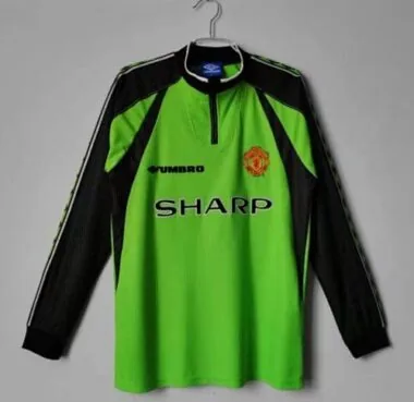 98-99 Manchester United green goalkeeper long sleeve