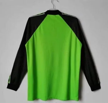 Maglia da portiere verde del Manchester United stagione 98-99 a maniche lunghe