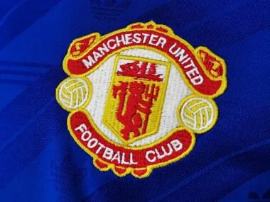 86-88 Manchester United away blue long sleeve