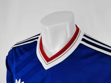 86-88 Manchester United away blue long sleeve