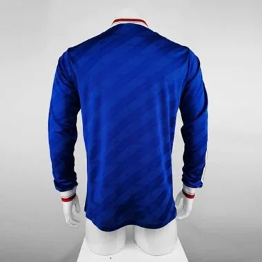 86-88 Manchester United away blue long sleeve