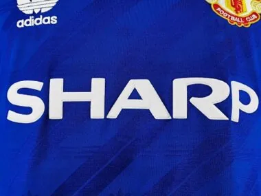 86-88 Manchester United away blue long sleeve