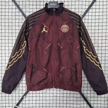 26-27 PSG Fourth Double-sided Soccer Windbreak Jackets Kit Soccer T-Shirt