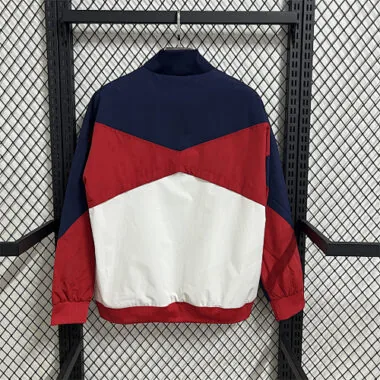 26-27 PSG White Windbreaker Jackets Kit Soccer T-Shirt