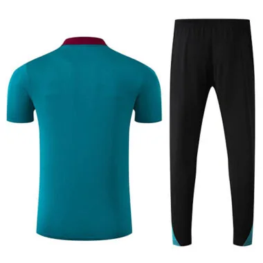 25-26 PSG Green POLO Training Kits Football Tracksuits