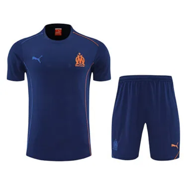 25-26 Marseille Navy Training Kits Football Tracksuits