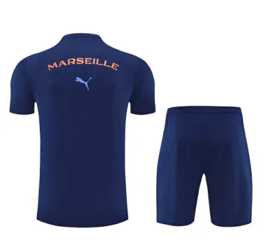 25-26 Marseille Navy Training Kits Football Tracksuits