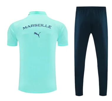 25-26 Marseille Green POLO Training Kits Football Tracksuits