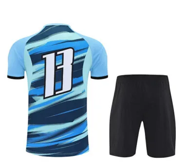 25-26 Marseille Fast Training Kits Blue Football Tracksuits
