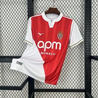 25-26 Monaco Home Kit Soccer T-Shirt AAAAJersey Supply Yupoo