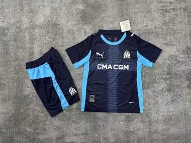 25-26 Marseille Away Kids Kit Soccer AAAAJersey Yupoo