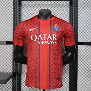 25-26 PSG Red Special Edition Kit Player Version Soccer AAAAJersey Yupoo