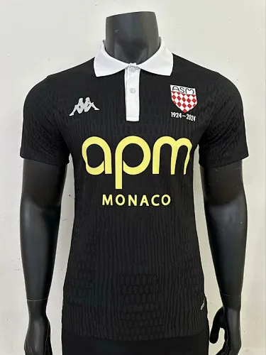 24-25 Monaco Black Polo Special Edition Player Version Soccer AAAAJersey