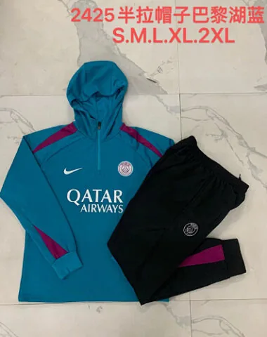 24-25 PSG Hoodie Long Sleeve Training Suit Football Shirts
